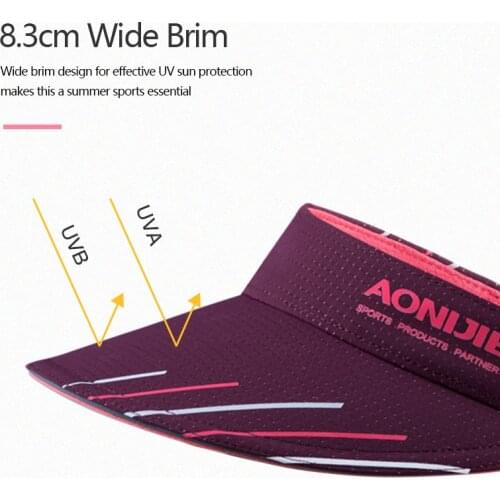 AONIJIE E4113 Adjustable Men Women Summer Sports Wide Sun Visor Cap Hat For Beach Golf Fishing Marathon Running Cycling