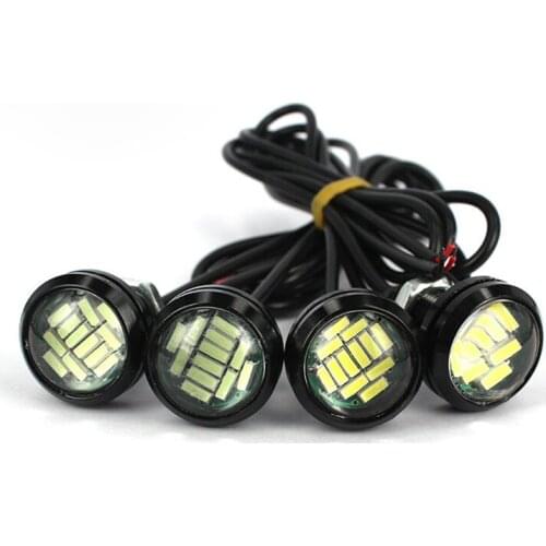 2Pcs 12V 15W ABS Material Car Reversing Lamp Eagle Eye LED Daytime Running DRL Backup Light Driving Light Reversing Light
