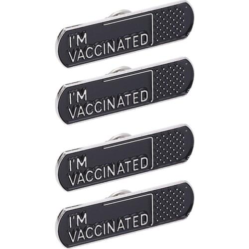 4pcs Brooch Vaccination Badge Jackets Brooches Collar Accessories Jewelry