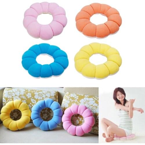 Flower Shaped Donuts Ring Lovely Seat Cushion Waist Cushion Pillow Nap Pillow Car Office Decor