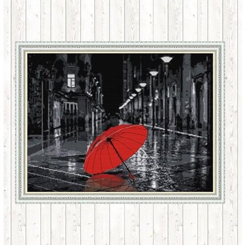 The Streets After The Rain Home Decor Cotton Thread Embroidery Needlework Sets Patterns Cross Stitch Kits DIY Needlework Crafts