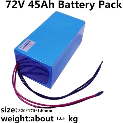 GTK high quality 72V 45Ah 3000W Lithium ion Battery Pack with BMS for Electric Scooter Motorcycle and e-Bike + 5A charger