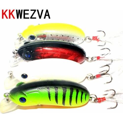 KKWEZVA 4PCS 10G 6CM Bass Fishing Lures Crank Bait Crankbait Tackle Swim bait wobblers fishing Hard Crazy Fish Lure J-CS002