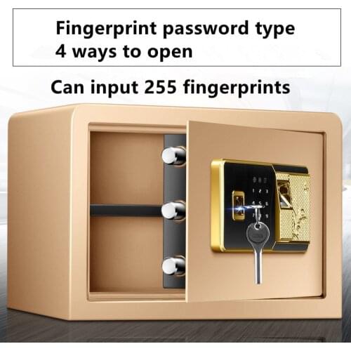 Fingerprint Password All Steel Small Home Office Safe 25Cm Fingerprint Electronic Password Safe Household Small Safe Deposit Box