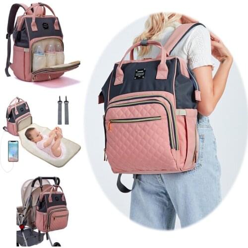 Lequeen Nappy Backpack Bag Mummy Maternity Large Capacity Nursing Bag Mom Baby Multi-function Travel Diaper Bags For Baby Care