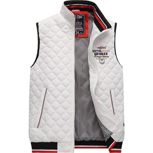 2020 Autumn Thick Warm Vest Men Kenty Shark Brand Mens Jackets Sleeveless Parkas Coats Mens Windbreaker Gift For Men Size 4XL