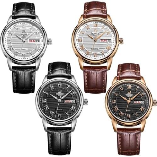 Genuine Watch BINGER3037 quartz watch for woman Gentle Simple Leisure leathe crystal Watches