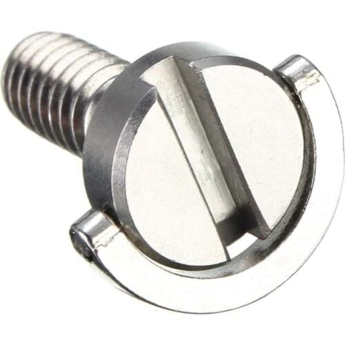 Stainless Steel Flat Head D Shaft D Ring 1/4" Mounting Screw Adapter for DSLR Camera/Tripod/Monopod/QR Quick Release Plate(2 x)