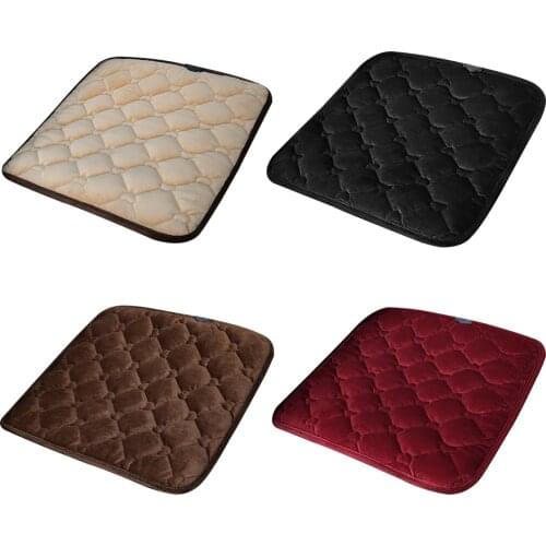 12V Heated Car Seat Cushion Heart Pattern Winter Plush Auto Front Seat Pad Protector Universal Auto Interior Accessories