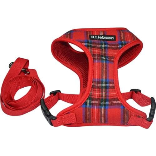 Pet Supplies Leash Set Dog Harness Dog Vest Pet Leash Polyester Brace Chest Strap Buckle Design Can Adjust The Bust Size