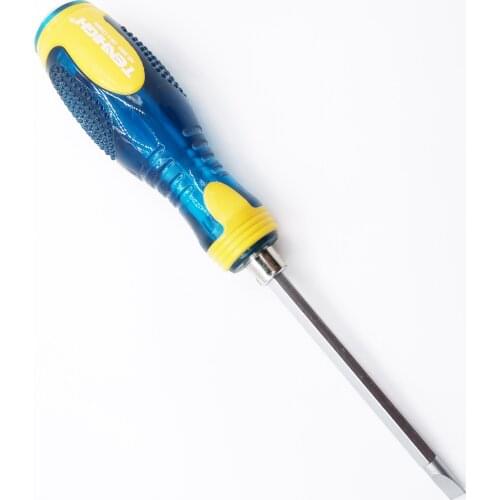 Professional full polished plastic handle phillips flat screwdriver two in one Go Through Hammer Impact Screwdriver tools