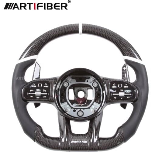 Race Display Carbon Fiber Steering Wheel for Mercedes Benz A C E S G Class CLS AMG W177 W205 S205 W213 W222 C257 X166