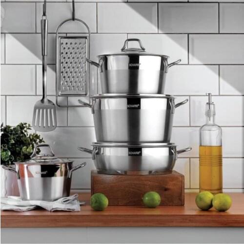 Наборы кастрюль из нержавеющей стали Schafer China At AliExpress