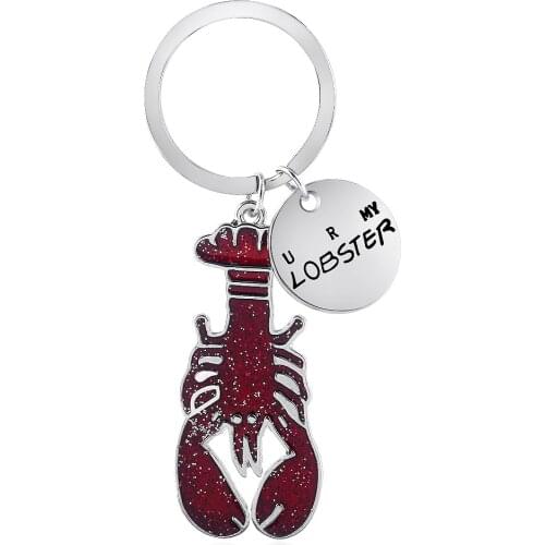 TV Show Friends Keychain You're My Lobster Letter Key Chain Red Lobster Pendant Keyring for Women Men Souvenir Jewelry