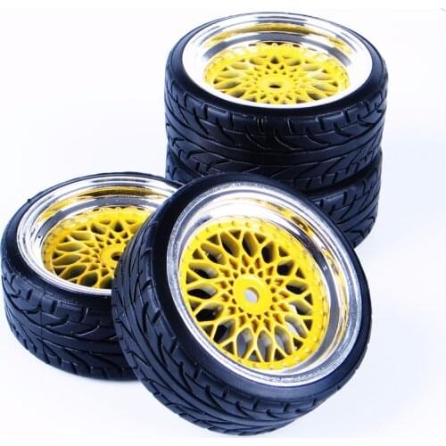 RC Drift Tires Wheel Rim 10042+20022 For 1/10 Drift Car Model Toys 4 Pcs Set Accessory