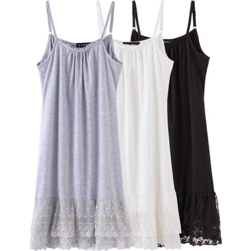 Sexy Women Underdress Solid Spaghetti Strap Lace Basic Dress For Lady Plus Size 4XL Above Knee Mini Base Dresses Vestidos Faldas