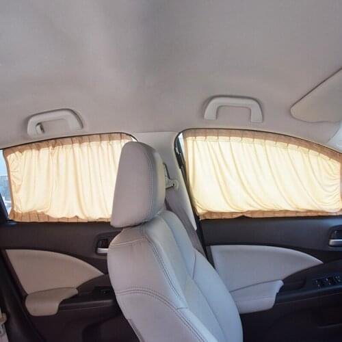 2pcs Aluminum Alloy Car Window Cover Sunshade Curtain UV Protection Auto Car Window Sun Shade Blinds Rear Windshield Shield