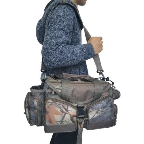 Outdoor multi-pocket sports mountaineering bag camouflage hunting one-shoulder storage bag hunting blind bag