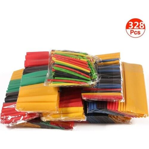 Heat Shrink Tubing 328pcs set Wire Wrap Cable Sleeve Assortment Ratio 2:1 Electric Insulation Tube Multicolor 8Internal diameter