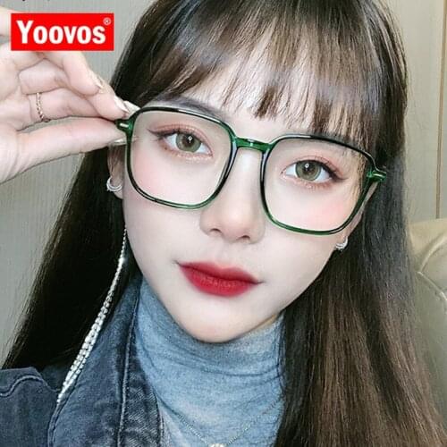 Yoovos Square Glasses Frame Women Vintage Blue Light Glasses Women 2021 Brand Eyeglasses For Women/Men Designer Lentes De Mujer