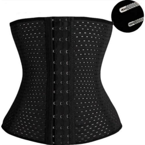 Women Waist Cinchers Ladies Corset Shaper Band Body Building Front Buckle Three Breasted