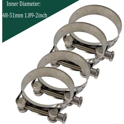 1.89-2 Inch 48-51MM Stainless Steel Exhaust Clamp Muffler Silencer Exhaust Pipe Mounting Clamp Clip Hoop accessories motorcycle