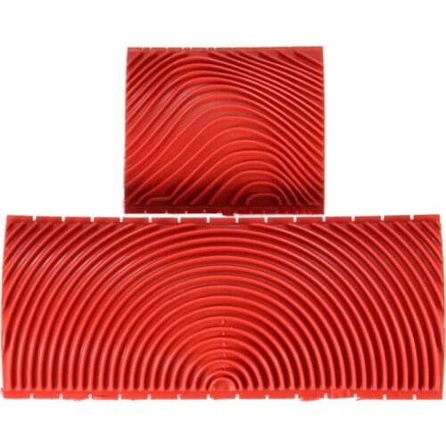 2pcs Large & Small Wood Graining Tool DIY Wall Floor Painting Effects Wood Grain Rubber for Home Decoration Hand Tools