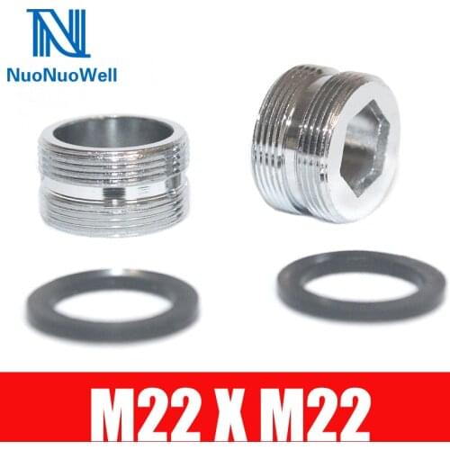 2Pcs M22 X M22 Equal Male Thread Washing Machine Faucet Transform Adapter Kitchen Bathroom Water Tape Joint