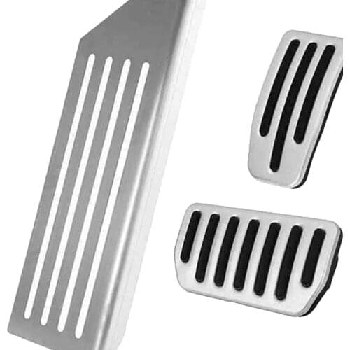 3Pieces Car Stainless Steel Rest Brake Pedal Kit for Tesla Model 3 19-21