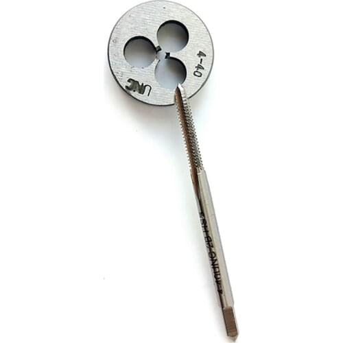 4-40 Tap And Die Set, UNC Machine Thread Tap And UNC Round Thread Die Right Hand HSS Taper