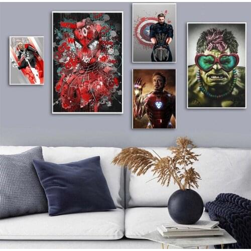 5D Diamond Painting Marvel Wearing Glasses Avengers Spiderman Diamond Embroidery Cross Stitch Kit Diamond Mosaic Decor For Home