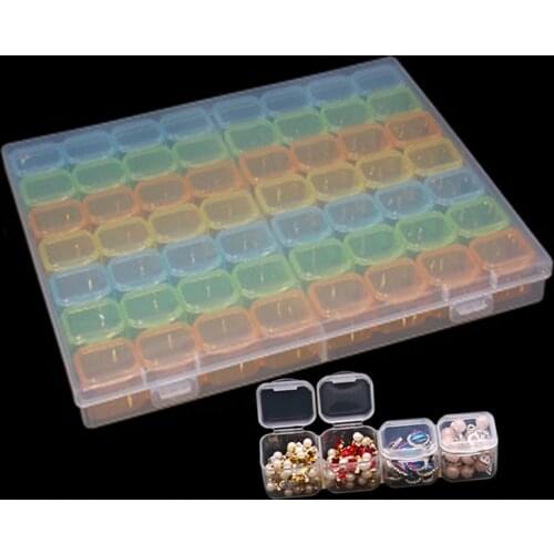 Diamond Painting Tool 56/28 Cells Plastic Storage Box Stickers Funnel Sets for Diamond Painting Accessories Beads Organizer Case