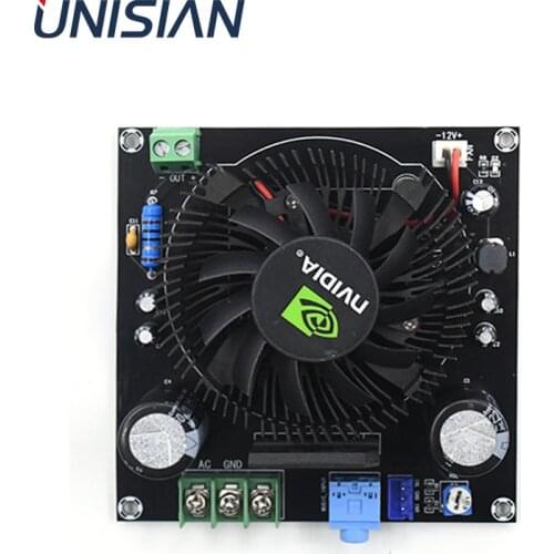 UNISIAN TDA7293 Audio Power Amplifier 100W Mono Channel Class-A HIFI Digital Amplifiers Board With Fan For Home Sound System