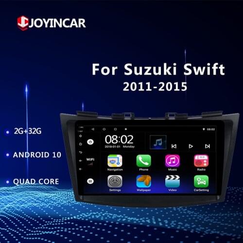 For Suzuki Swift 2011-2015 Android 10.1 car radio GPS navigation multimedia player Mirror Link BT WIFI touch screen 2 din 9"