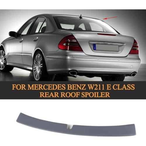 E Class ABS Car Roof Spoiler Wing for Mercedes Benz W211 2002 - 2008 Unpainted Grey Primer