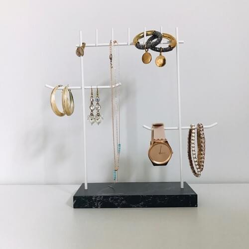 Aleda White-Black Jewelry Display Stand