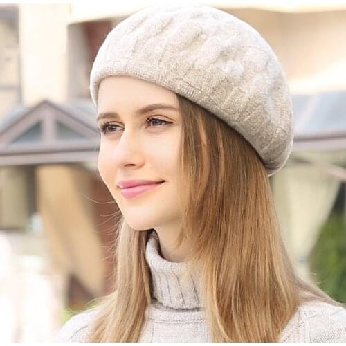 Beret Women Winter Hat Wool Autumn Beanie Warm Autumn Snow Skiing Outdoor Accessory For Female