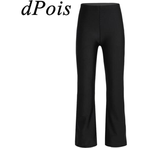 Kids Girls Basic Classic Stretchy Loose Bootcut Jazz Hip Hop Pants Dancewear Latin Gymnastic Exercise Yoga Running Trousers
