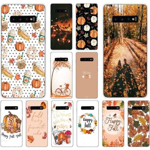 26AS Pumpkin happy autumn Soft Silicone Tpu Cover phone Case for Samsung Galaxy S10 S20 Plus case