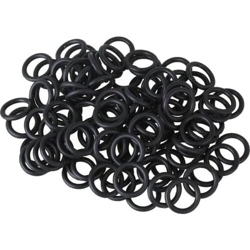 Black Syringe Rubber Band Sealed O-Ring for 10cc Dispensing Syringe Barrel 6mm 12.7mm 22.5mm Pack of 100