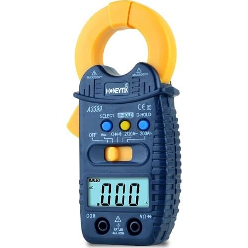 Mini Tester Digital Multimeter Profesional Auto Range AC/DC Current Voltage Clamp Meters Set of Probes Feelers multimeters A3399