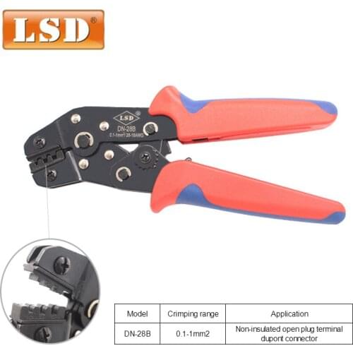 DN-28B Crimping tool for Dupont terminal crimper KF2510 plug RD1-1 AWG28-18 crimping plier 0.1-1mm2 electrician crimping plier