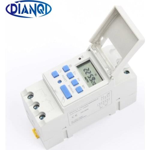 Electronic Weekly 7 Days Programmable Digital TIMER SWITCH Relay Control 220V 230V 6A 10A 16A Din Rail tp8a16 No lock