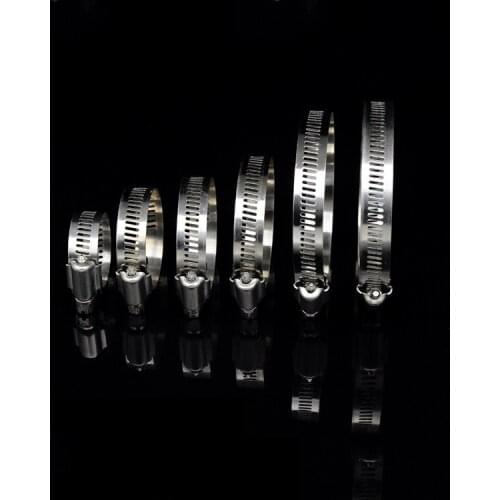 Stainless Steel Pipe Clamps Worm Drive Plumbing Pipe Fitting Hoop Pipe Water Hose Gas Kitchen Smoke Vent Pipe Accessories