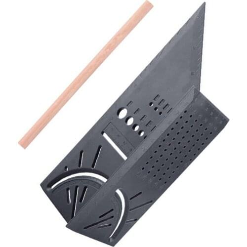 Measuring Tools 45 Degree 90 Degree Ruler 3D Woodworking Stop Type Gauge Stop Point Ruler Angle Measurement Square Ruler