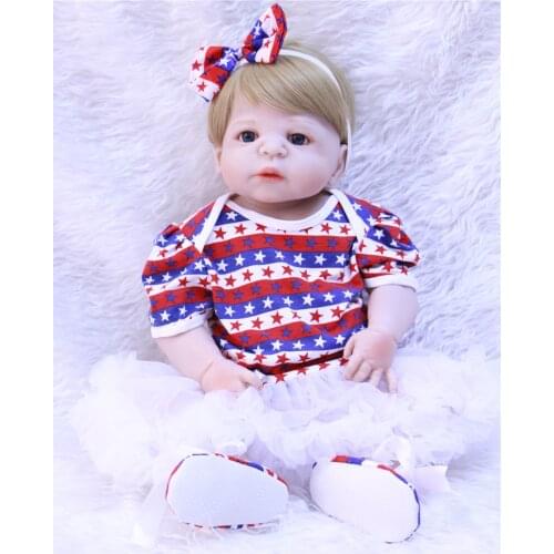 DollMai bebes reborn girl doll 23" full silicone reborn dolls toys for children gift real alive babies can bathe bonecas reborn