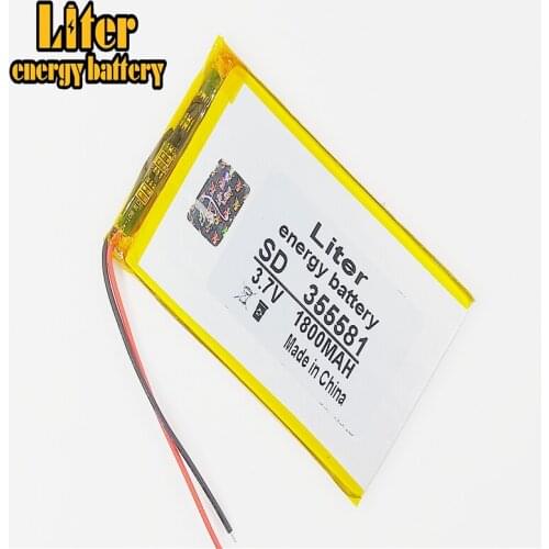 355581 3.7V 1800mah 355580 Lithium Tablet polymer with Protection Board For MP4 GPS PCs