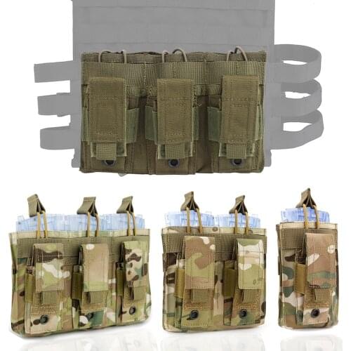 MOLLE Mag Pouch AR15 M4 5.56 Magazine Pouch Single/Double/Triple Mag Bag Airsoft Rifle Magazine Carrier Holder Hunting accessory