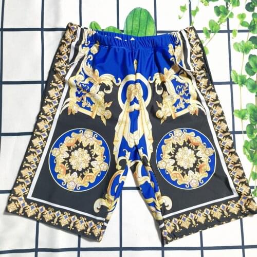 Men Breathable Golden Print Sportswear 2021 Men Beaching Short New Summer Shorts Men Fashion Boardshorts Male Beach Short Pants