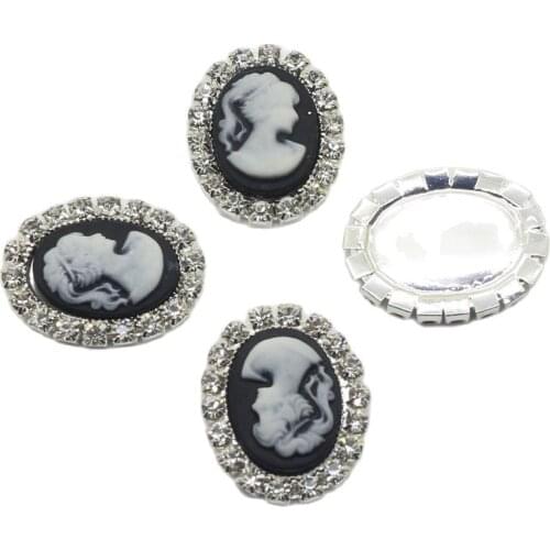 YWXINXI 10Pcs new 20 x 25MM oval flat bottom rhinestone accessories, DIY embellishment resin clothing and hair accessories decor